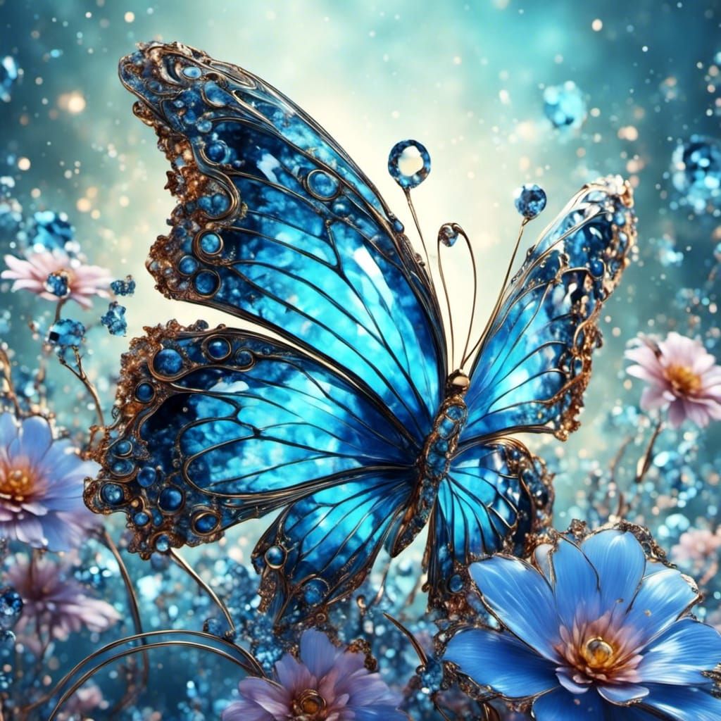 Make the background softer with soft swirls of purple, blue, pink and silver, remove the busyness of the background of flowers, reshape the...