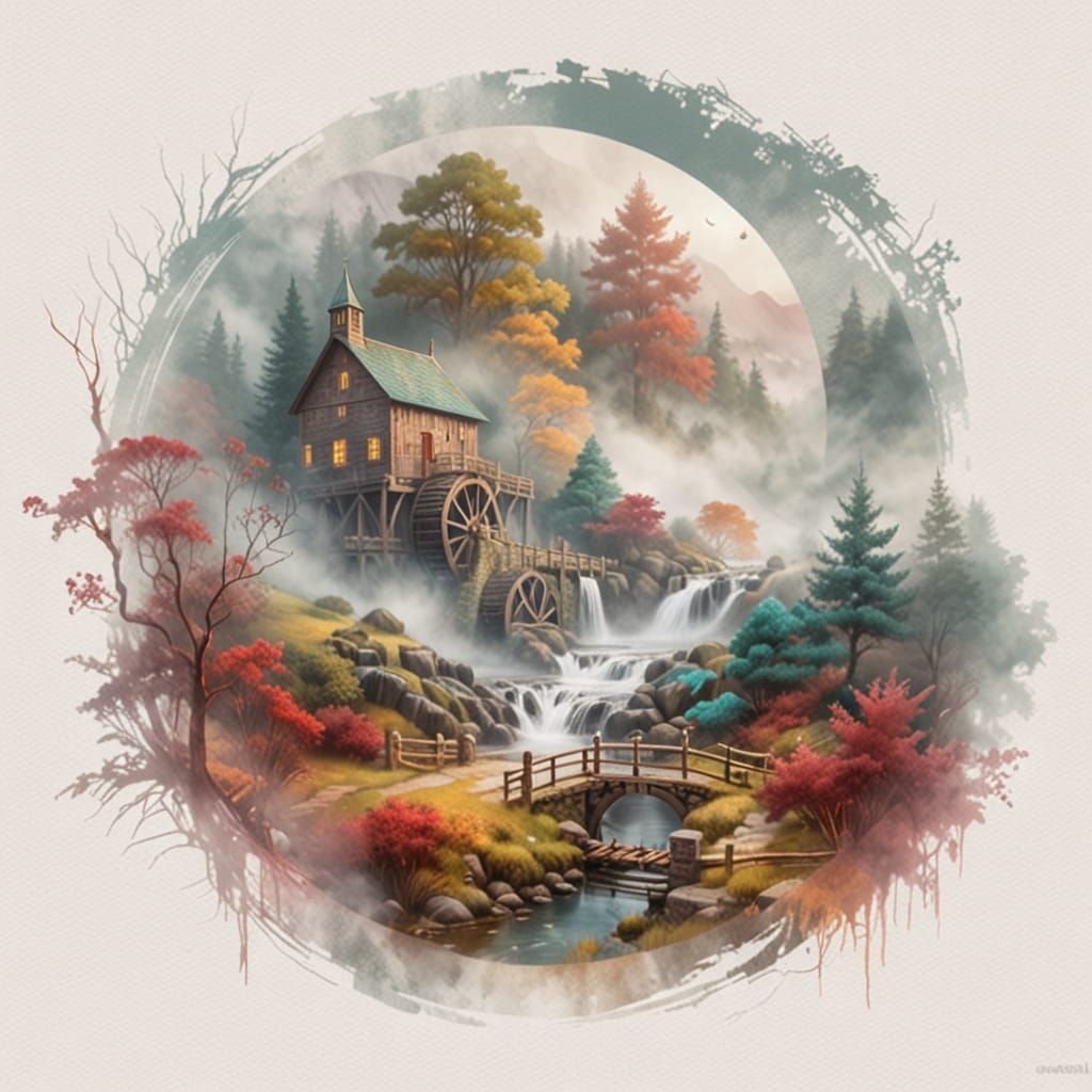 A Swiss Chalet with a moss-covered roof