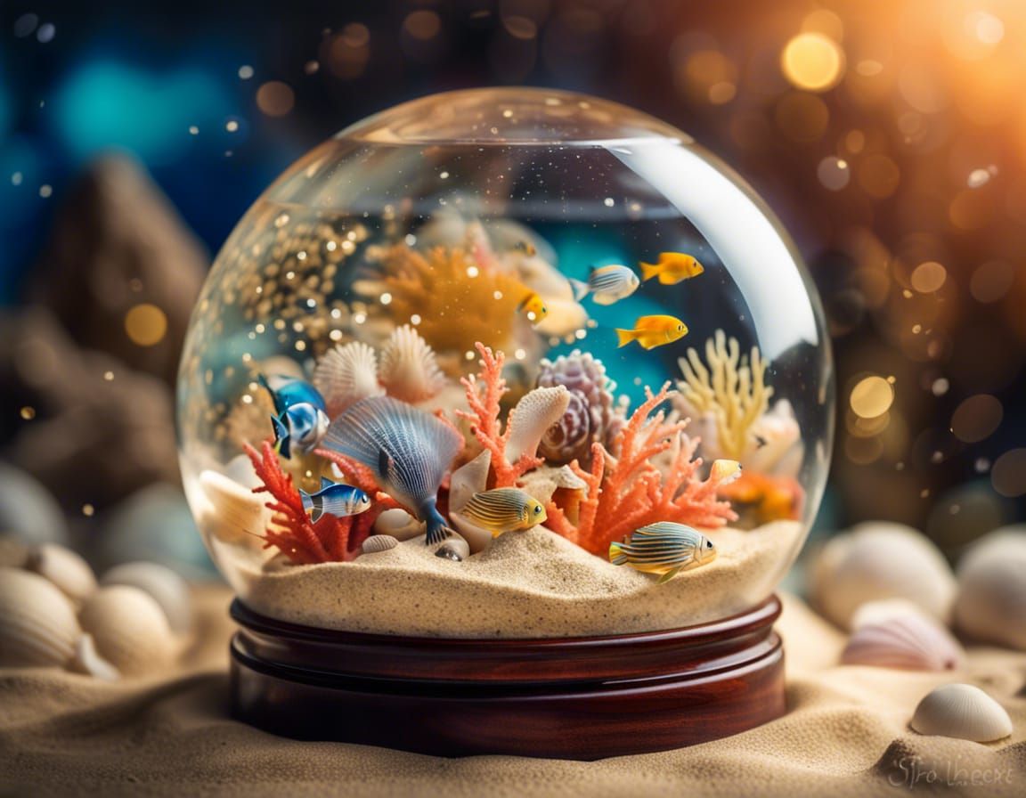 George S. Chen Imports Snow Globe Dolphin Collection Desk Figurine
