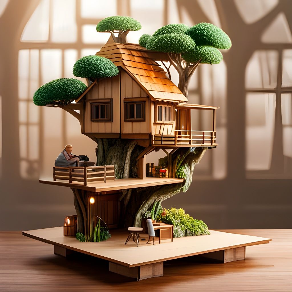 Miniature treehouse  by @Caroline