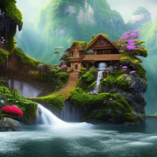 Waterfall house
