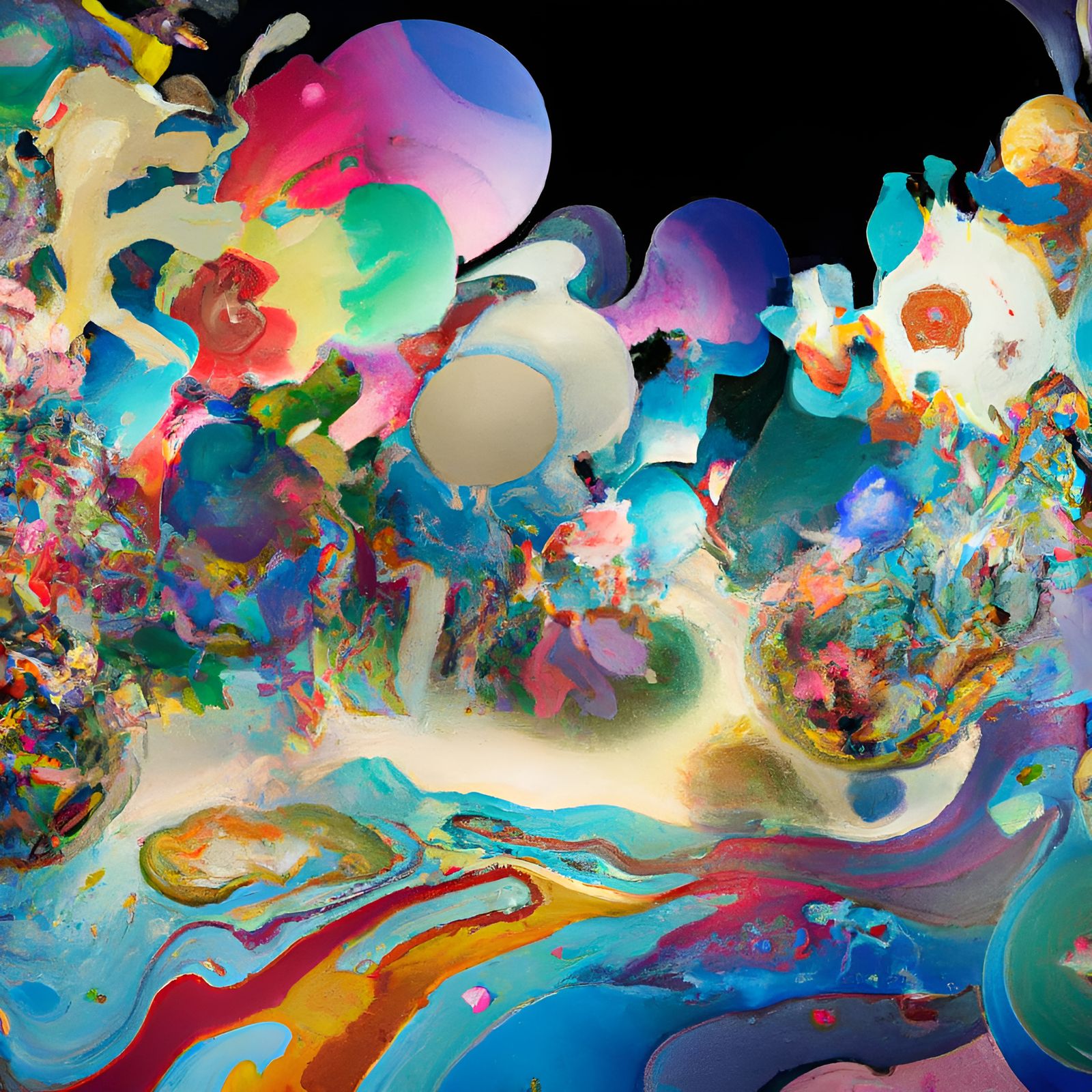 psychedelic/abstract/wild colors AI Generated Artwork NightCafe Creator