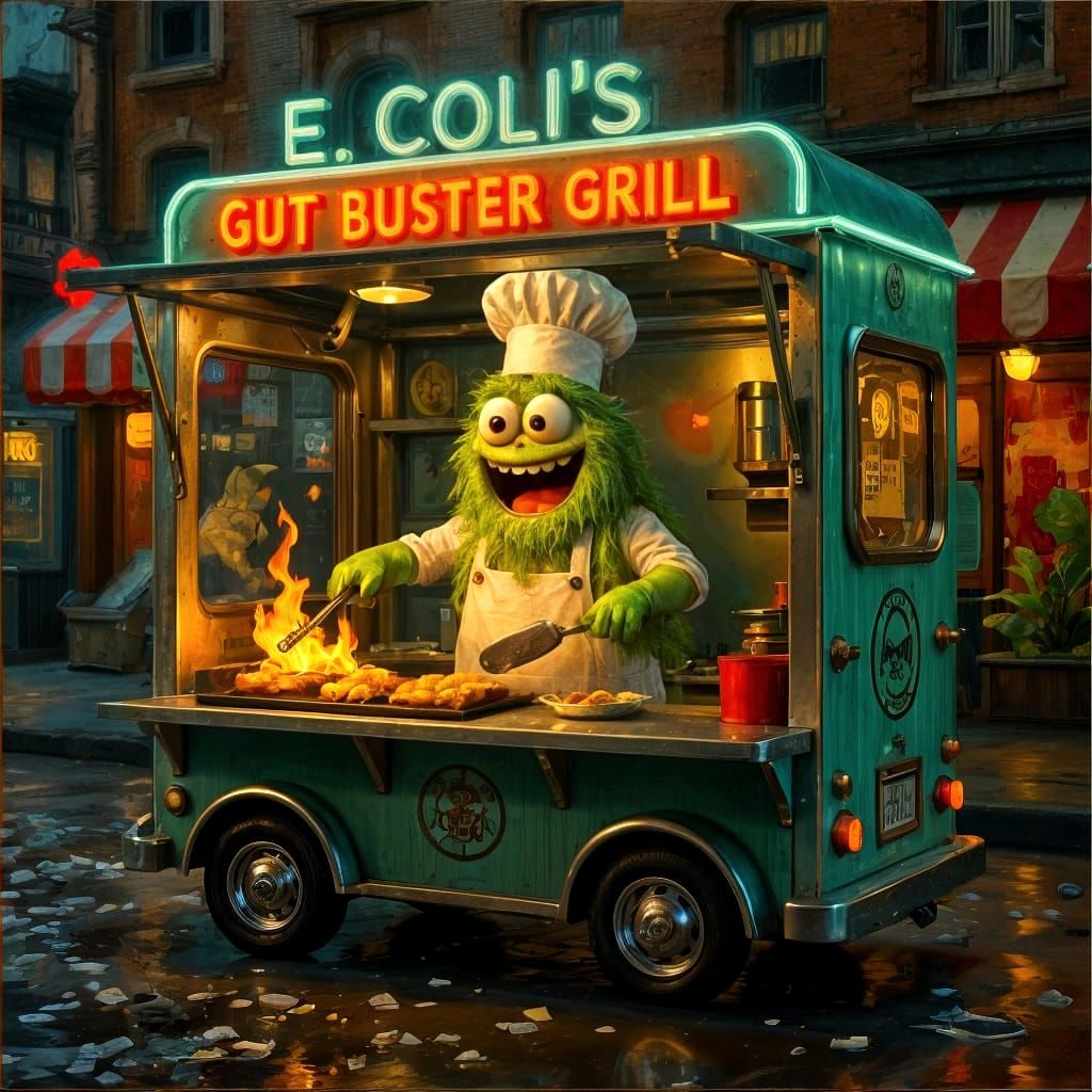 E. Coli’s Gut Buster Grill  by @Sherkhal