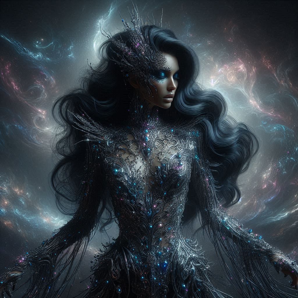 double exposure beautiful fantasy DALL-E 3 portrait landscape..