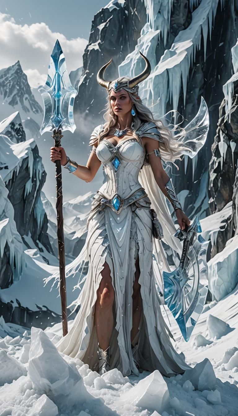 the Goddess of Cold and Ice - AI Generated Artwork - NightCafe Creator