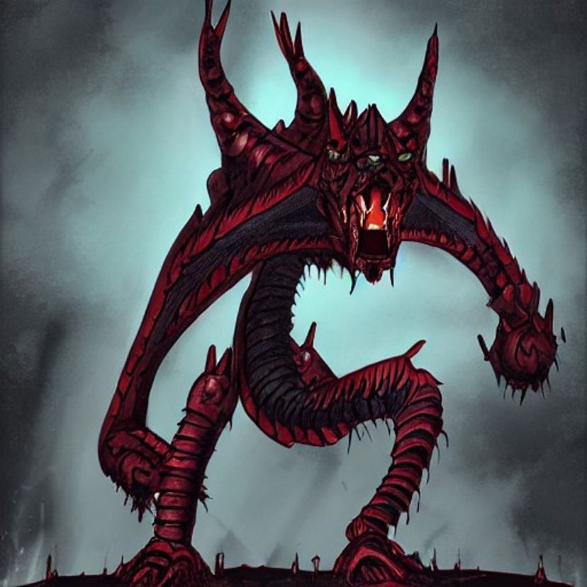 Roko’s Basilisk as a vast, demonic robot. - AI Generated Artwork ...