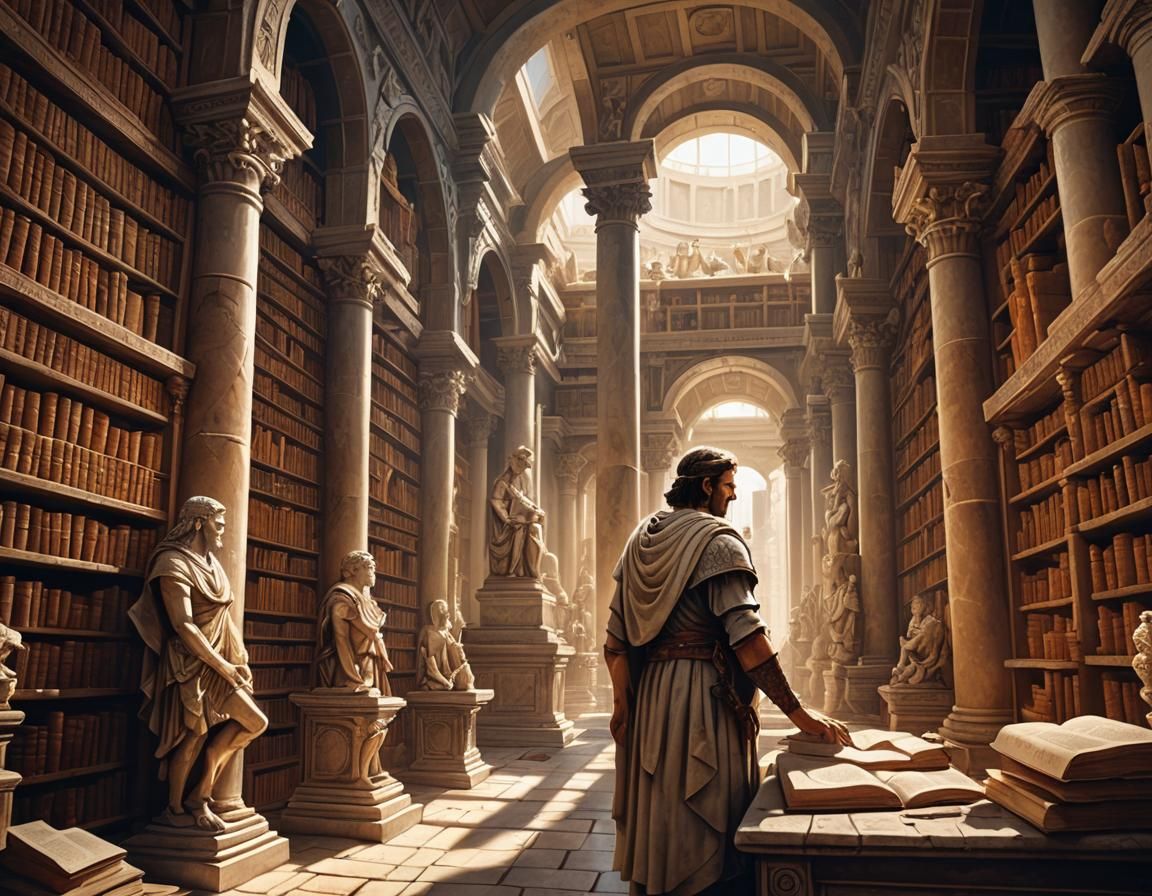 Greek Ancient library   by @forge4ward