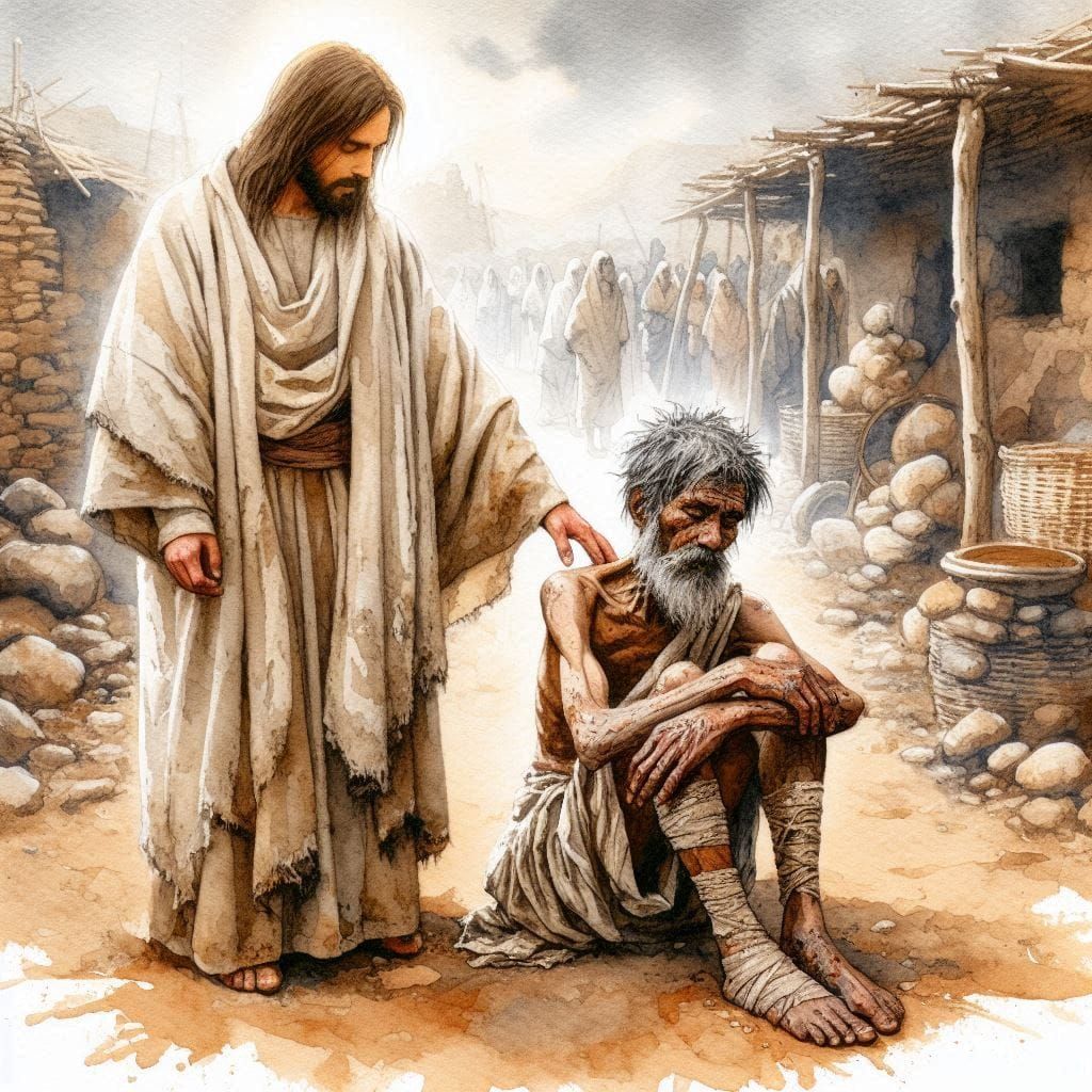 He could have healed him with one word; the outcast needed t...