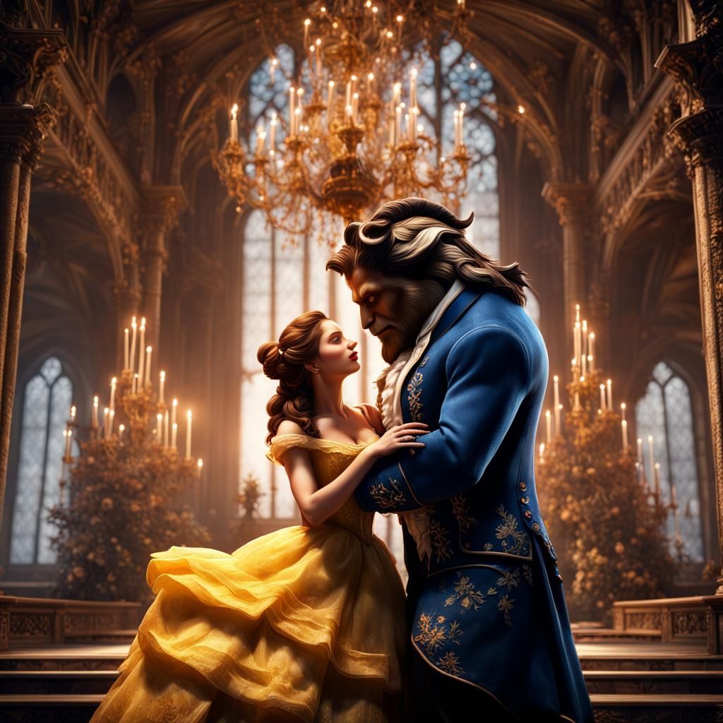 Beauty and the Beast - AI Generated Artwork - NightCafe Creator