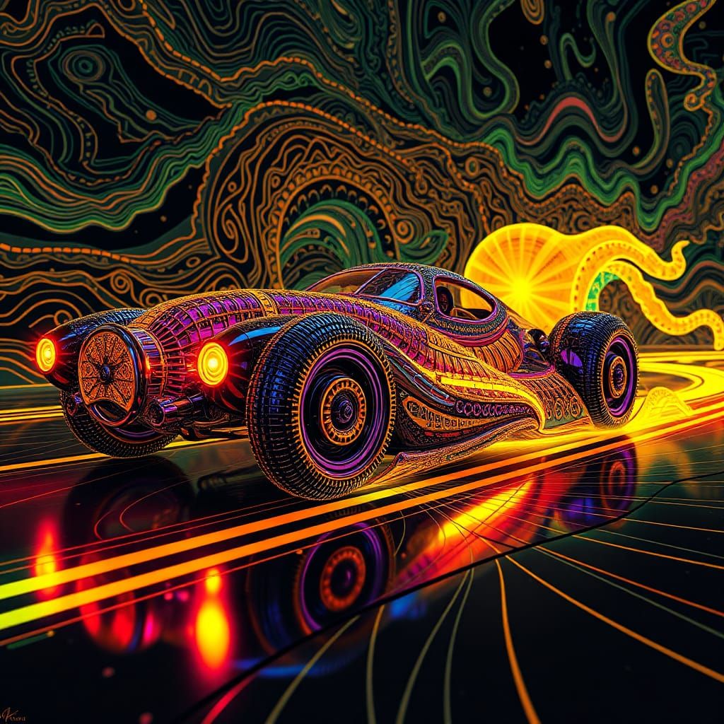 Futuristic Neon Racer