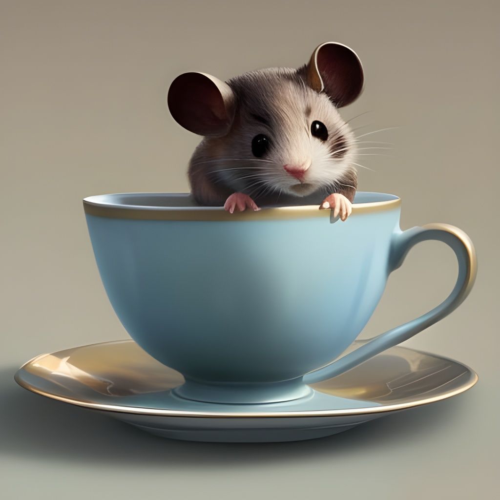 Teacup mouse 1 - AI Generated Artwork - NightCafe Creator