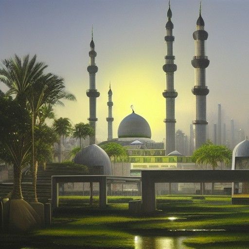Futuristic islamic urbanscape