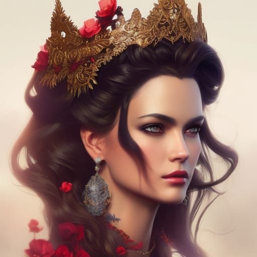 She who wears the Crown - AI Generated Artwork - NightCafe Creator