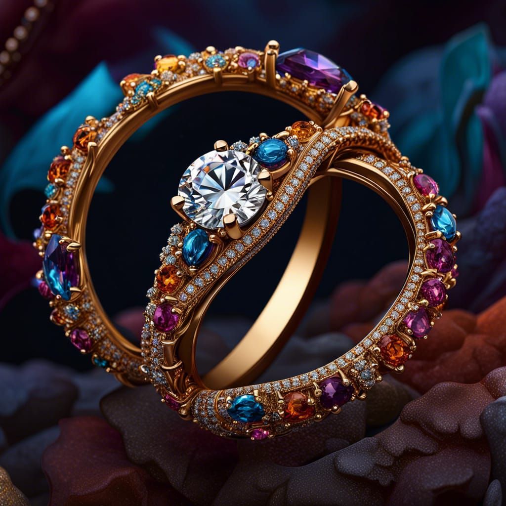 engagement ring detailed matte painting, deep color, fantast...