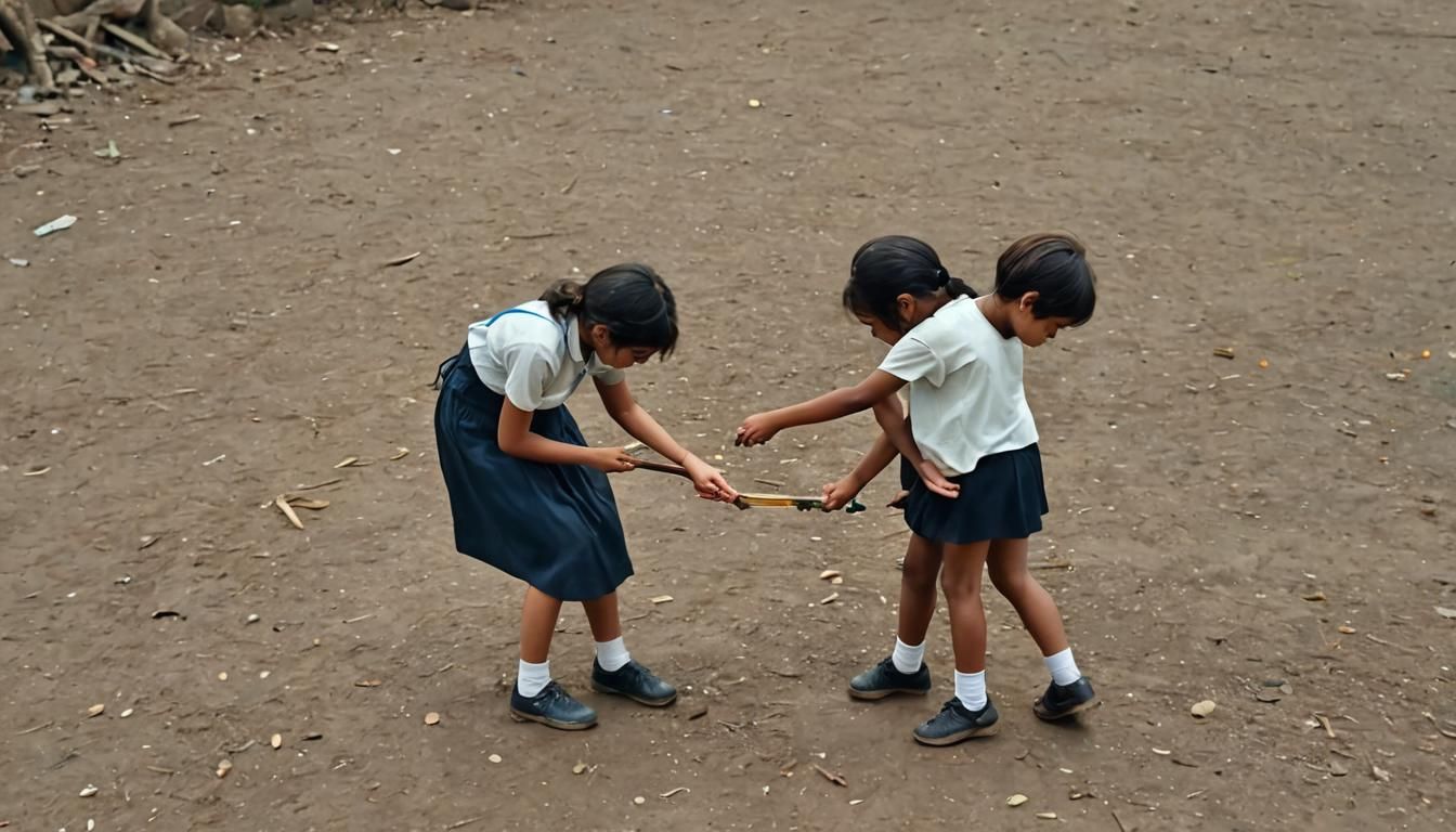 two  girl helping each other