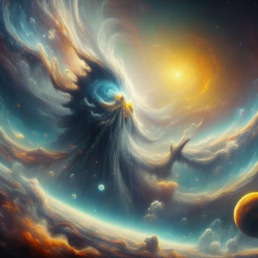 <lora:space and nebulas:1.0> Peace and tranquility through meditation 
