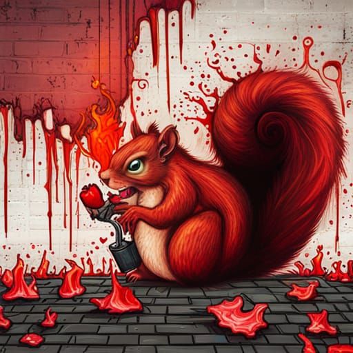 Vampire Squirrel in its castle.