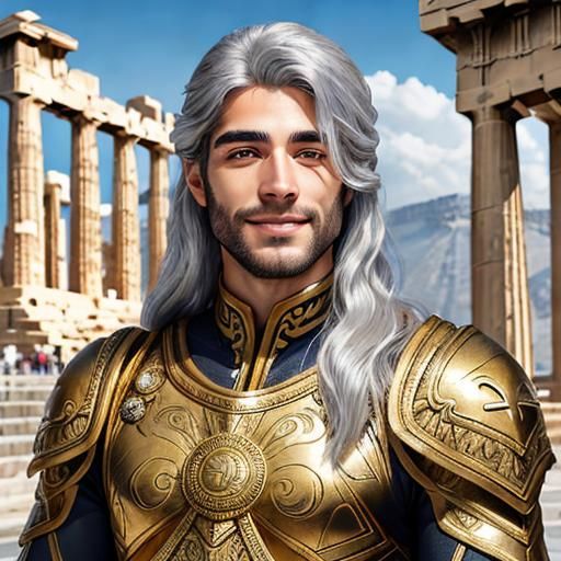 Vasileios, Greek Demigod at Parthenon - AI Generated Artwork ...