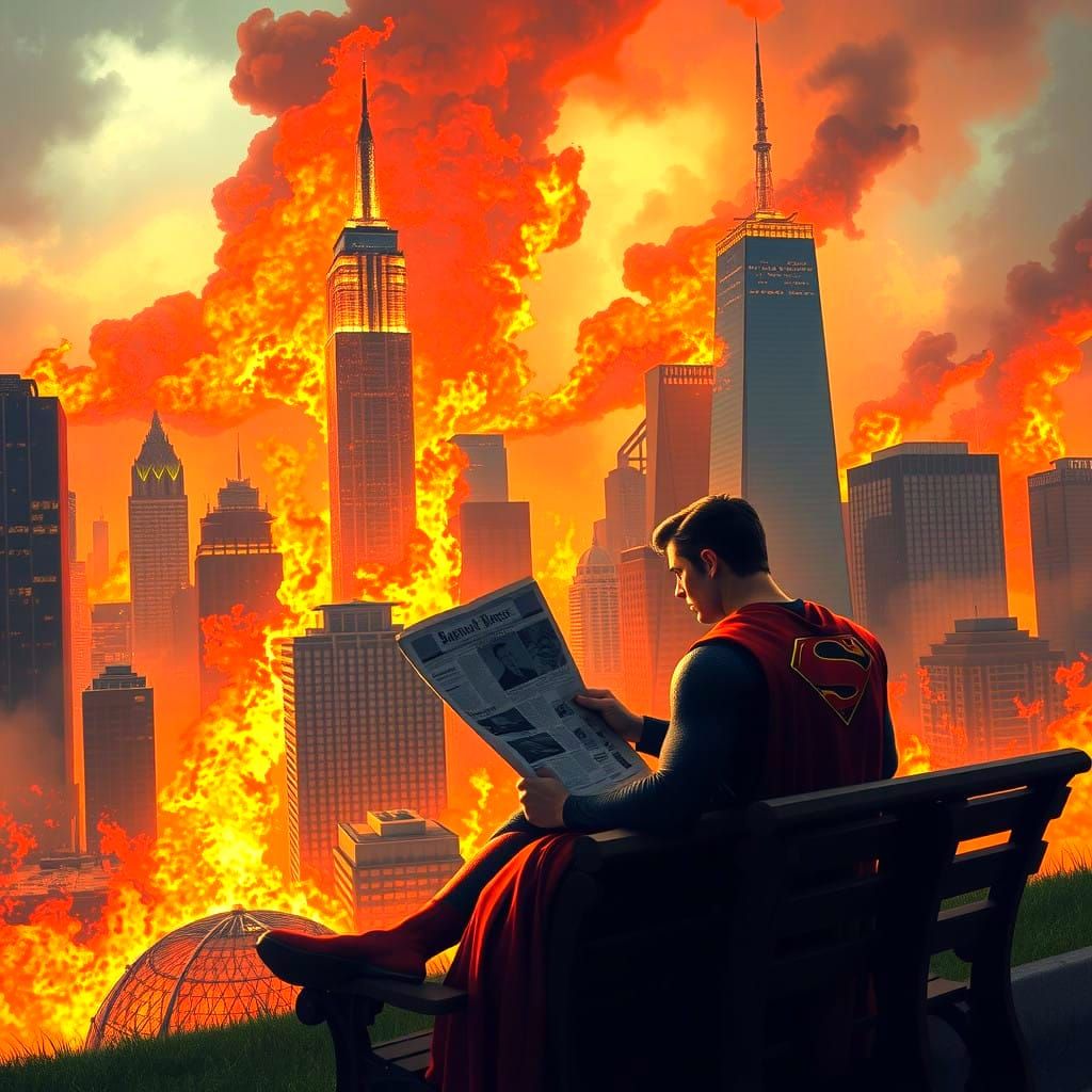 Superman's Day Off  by @undefined