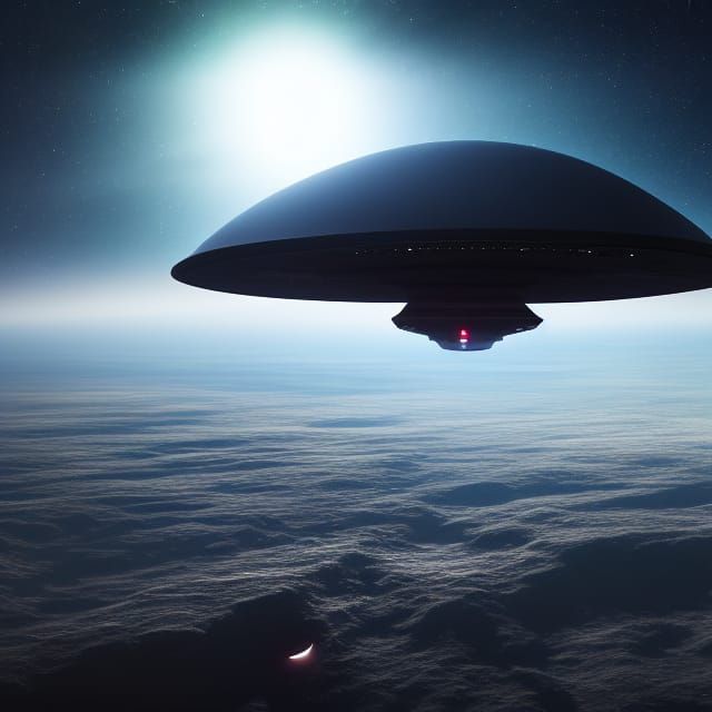 Giant UFO over Earth