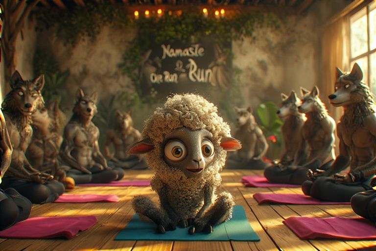 Lamb at the Wrong Yoga Class