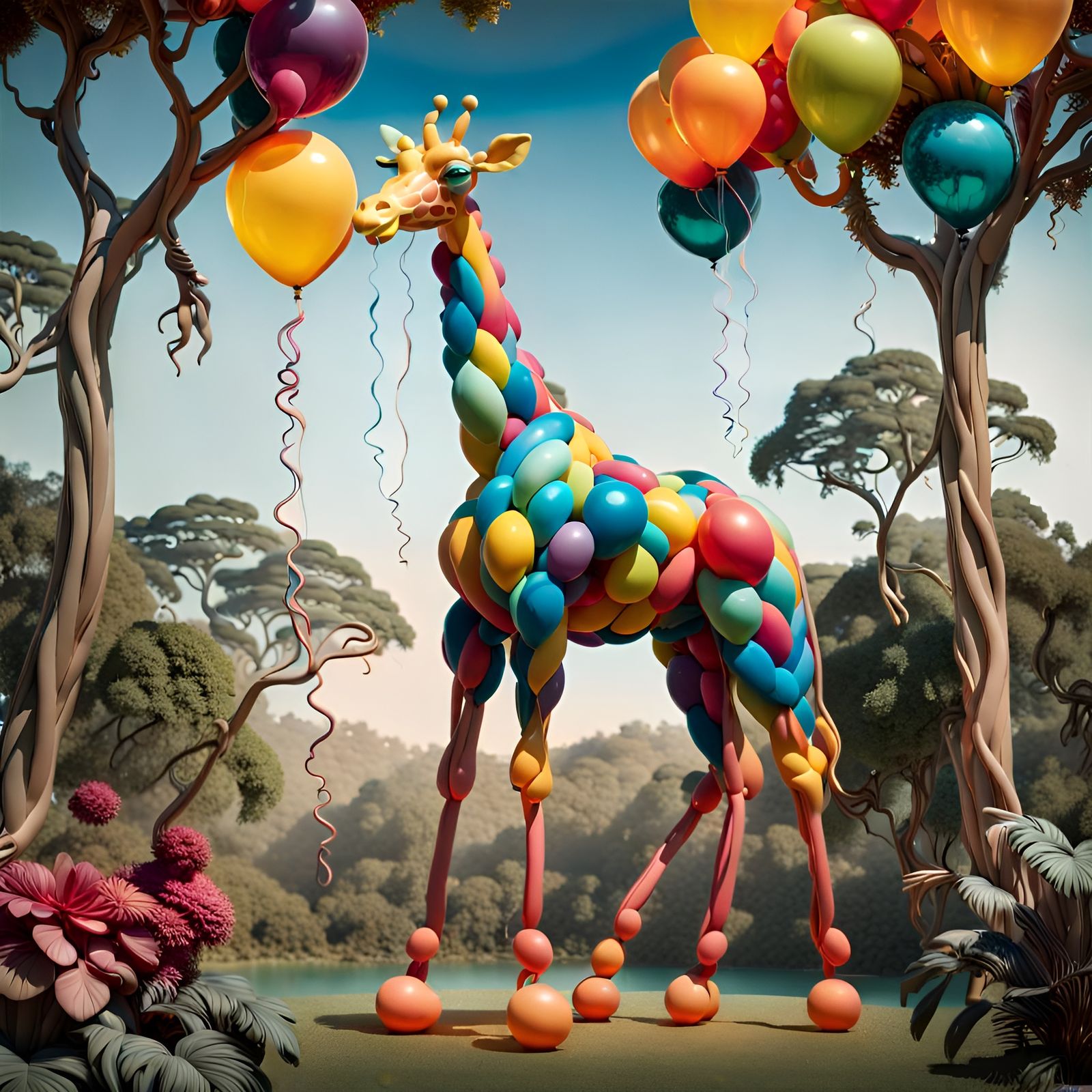 Party Giraffe  by @JenniferG