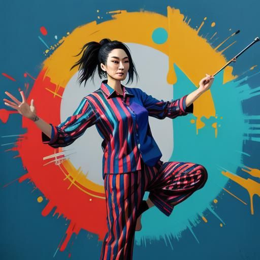 Vibrant Dance Within Colorful Yin Yang