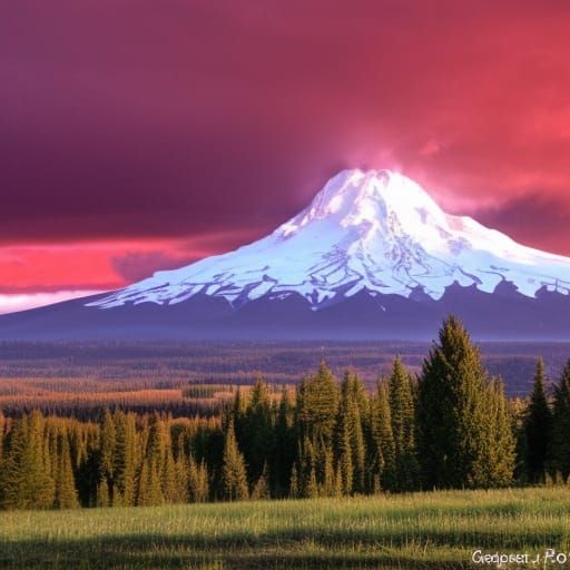 Mt Hood.. The Upside-Down, sinister, red, stormy, snowy, mind-flayer ...