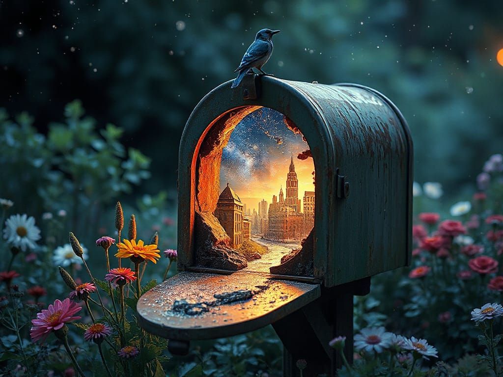 Mailbox Miniature World  by @Pisces Rising