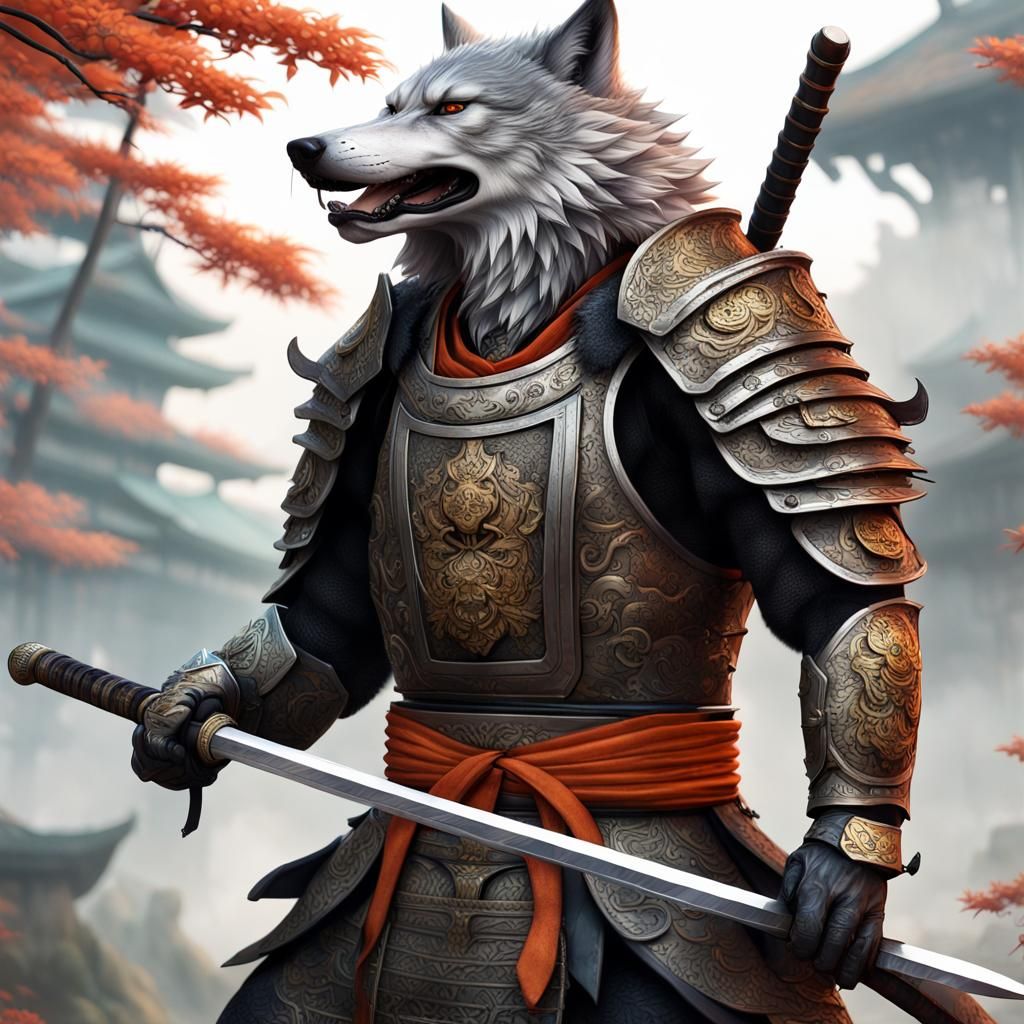 Samurai wolf  by @Saad S Khalis
