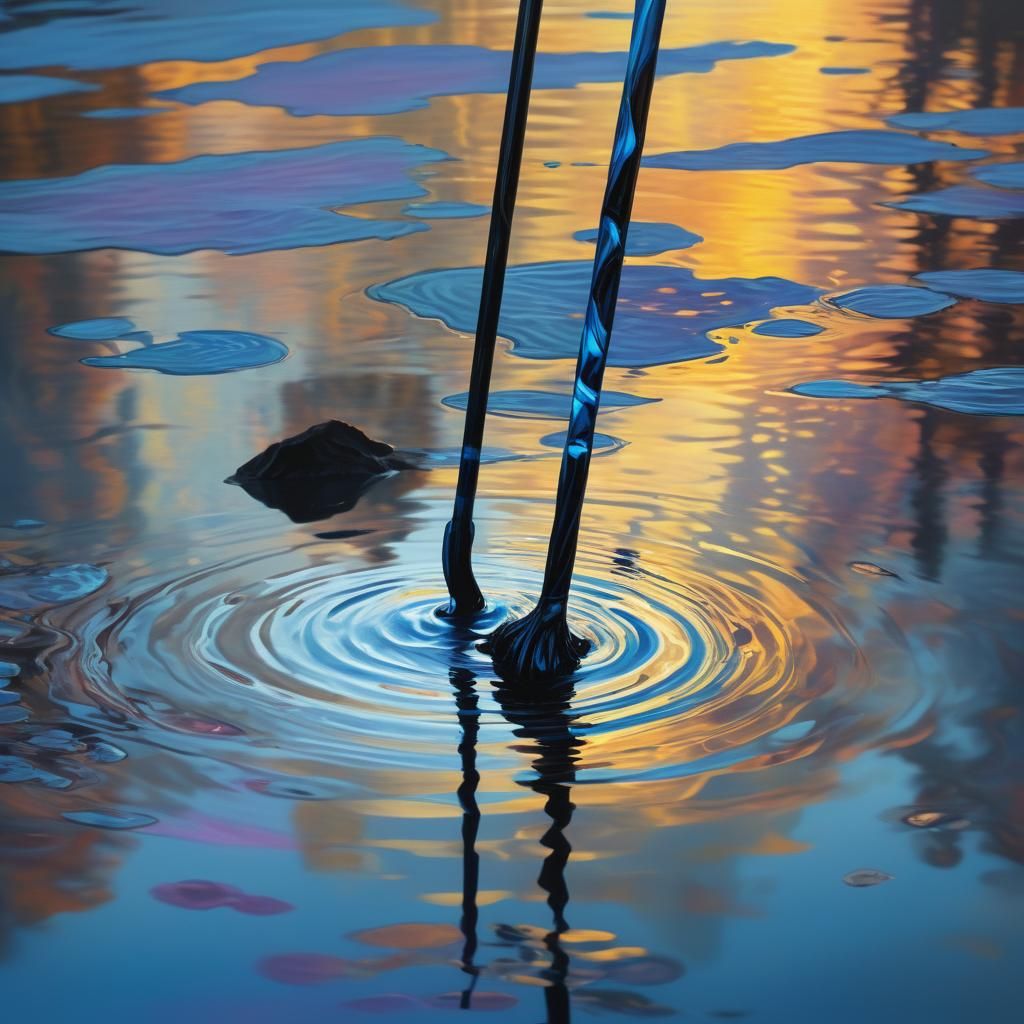 Magical Staff Touches Water: Fantasy Concept Art