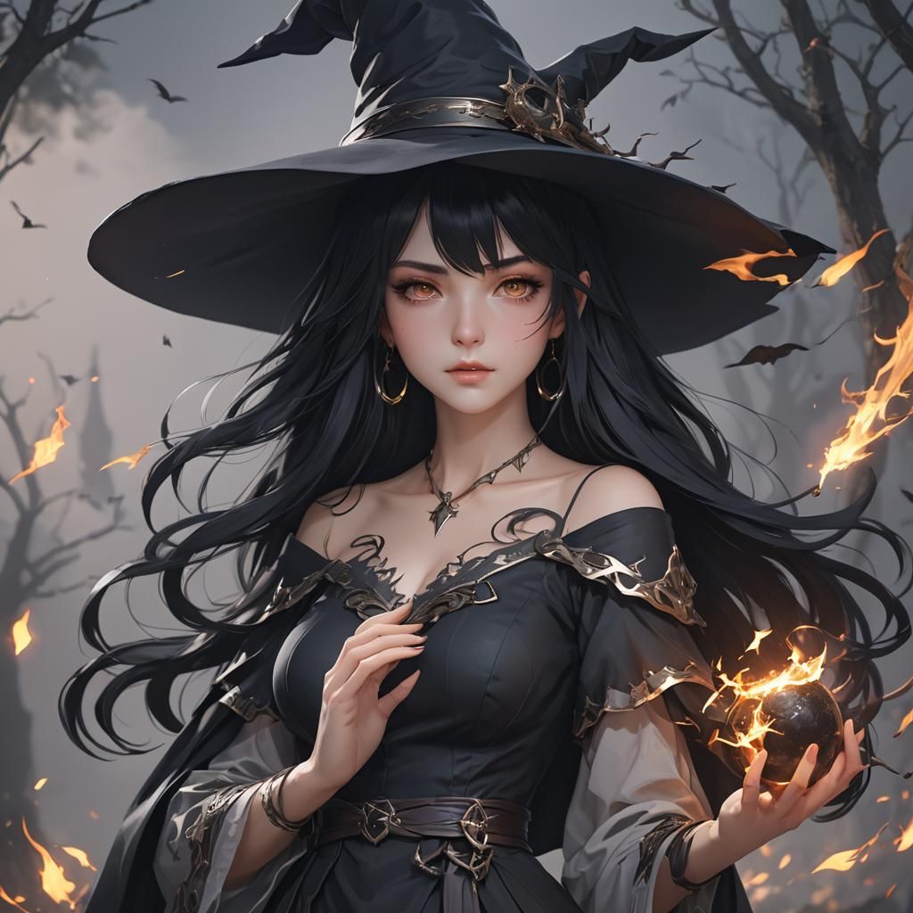 Black haired witch