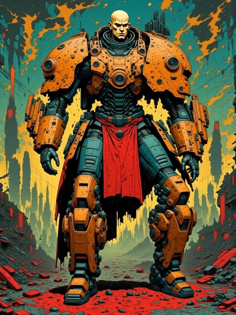 <lora:ProtoFluxArmourGraal:1.0> <lora:FluxLinoGraal:1.0>