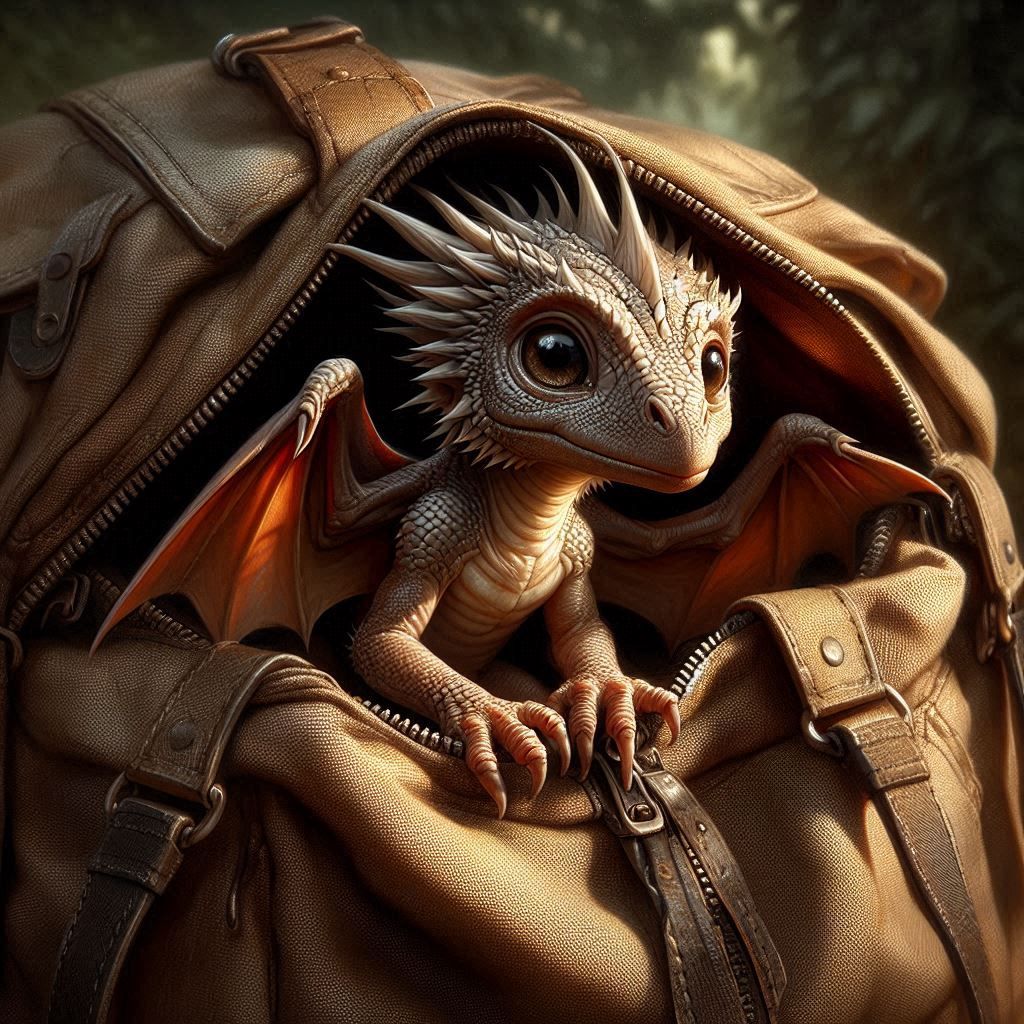 Backpack Dragon  by @Superbear