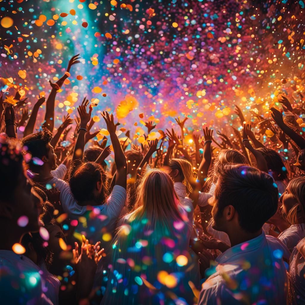 Confetti rain