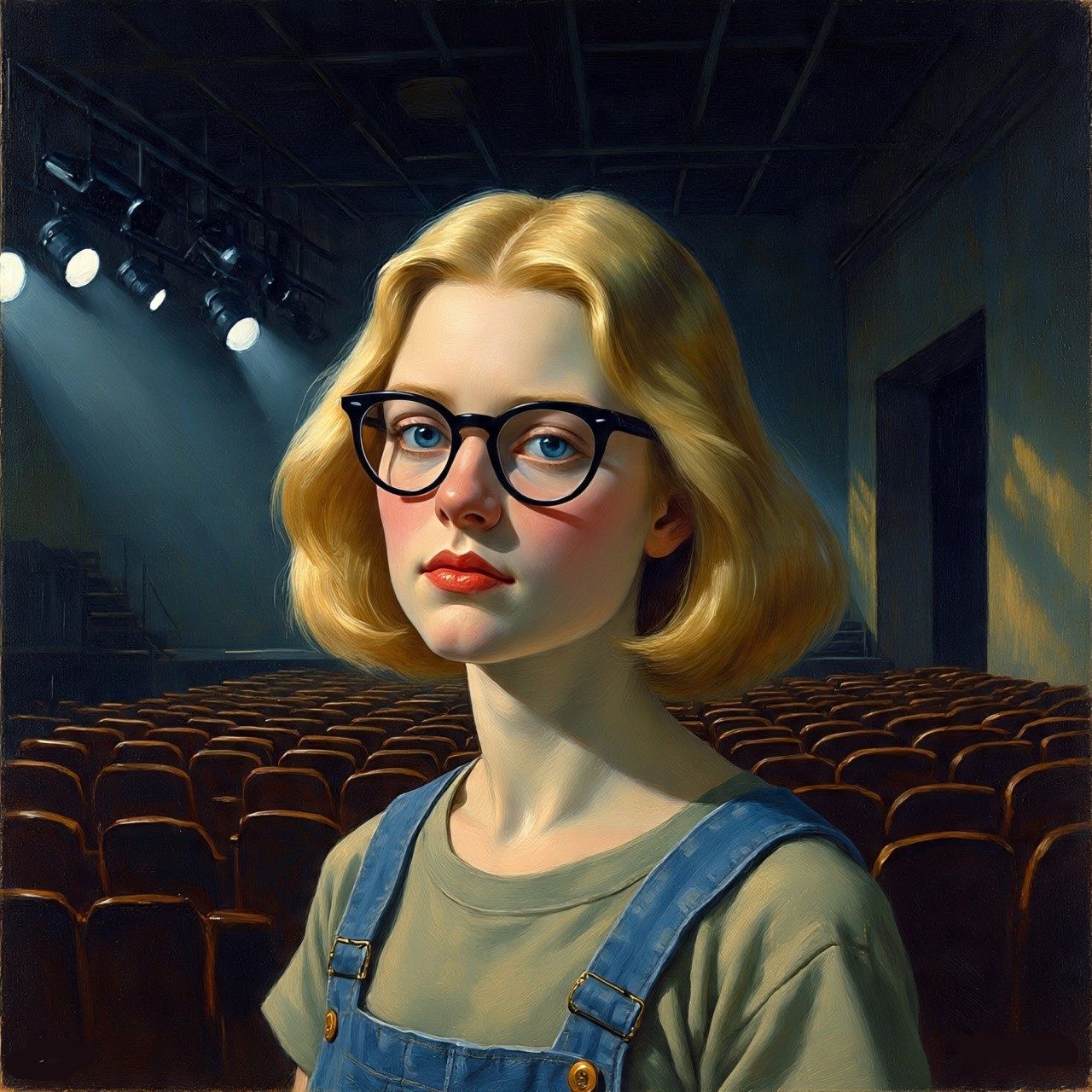 Stage Hand a la Edward Hopper