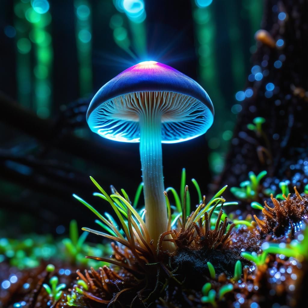 Bioluminescent Mushroom Fantasy