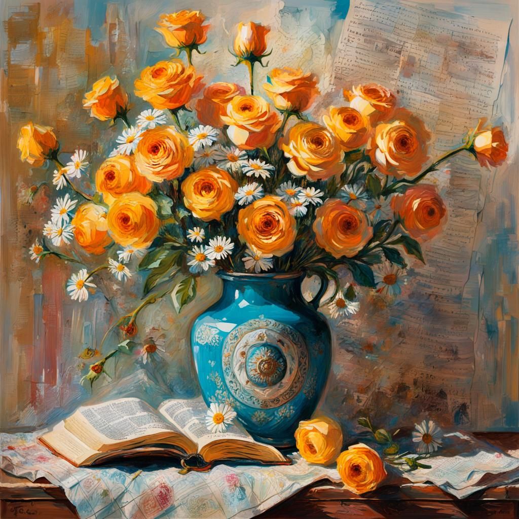 Roses and daisies