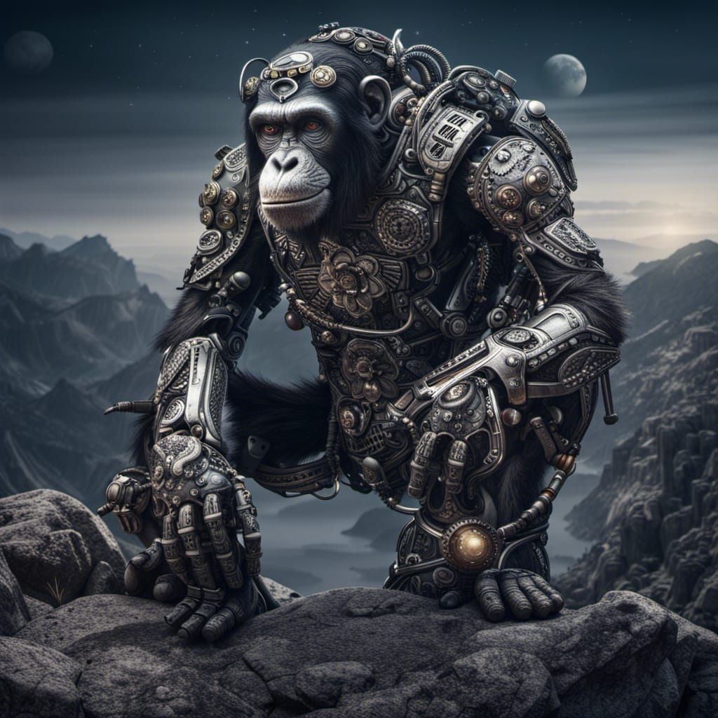 Apes on the Moon  by @Tim Topping