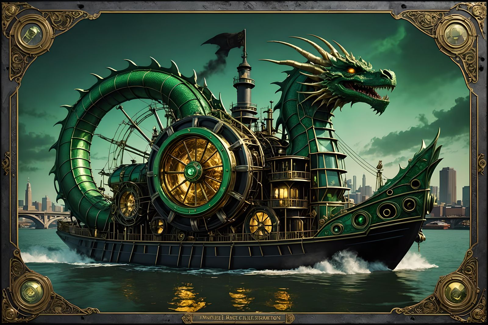 The H.M.S Emerald Dragon  by @Dooboofay
