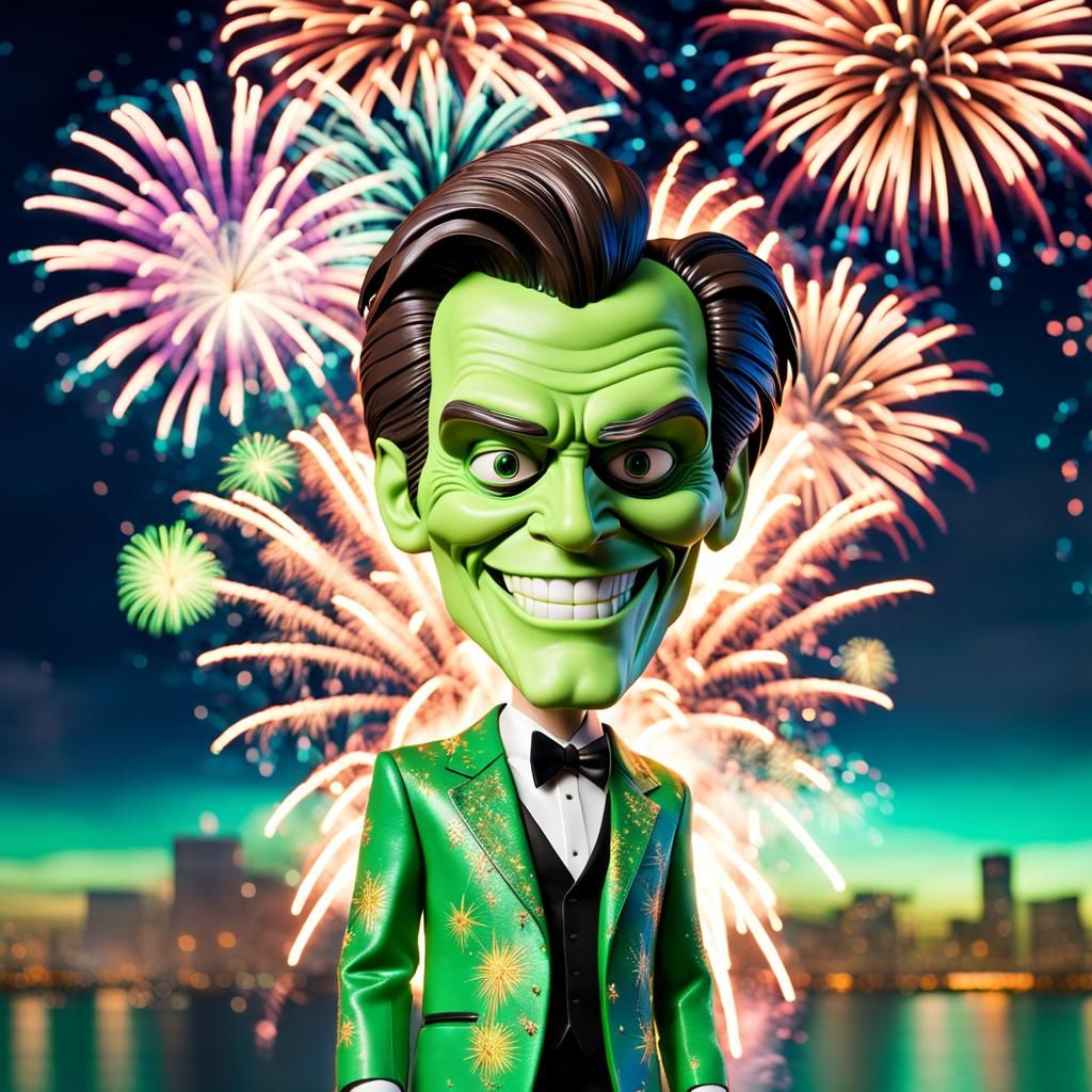 bobblehead of stanley ipkiss aka JIM CARREY from -The Mask - AI ...