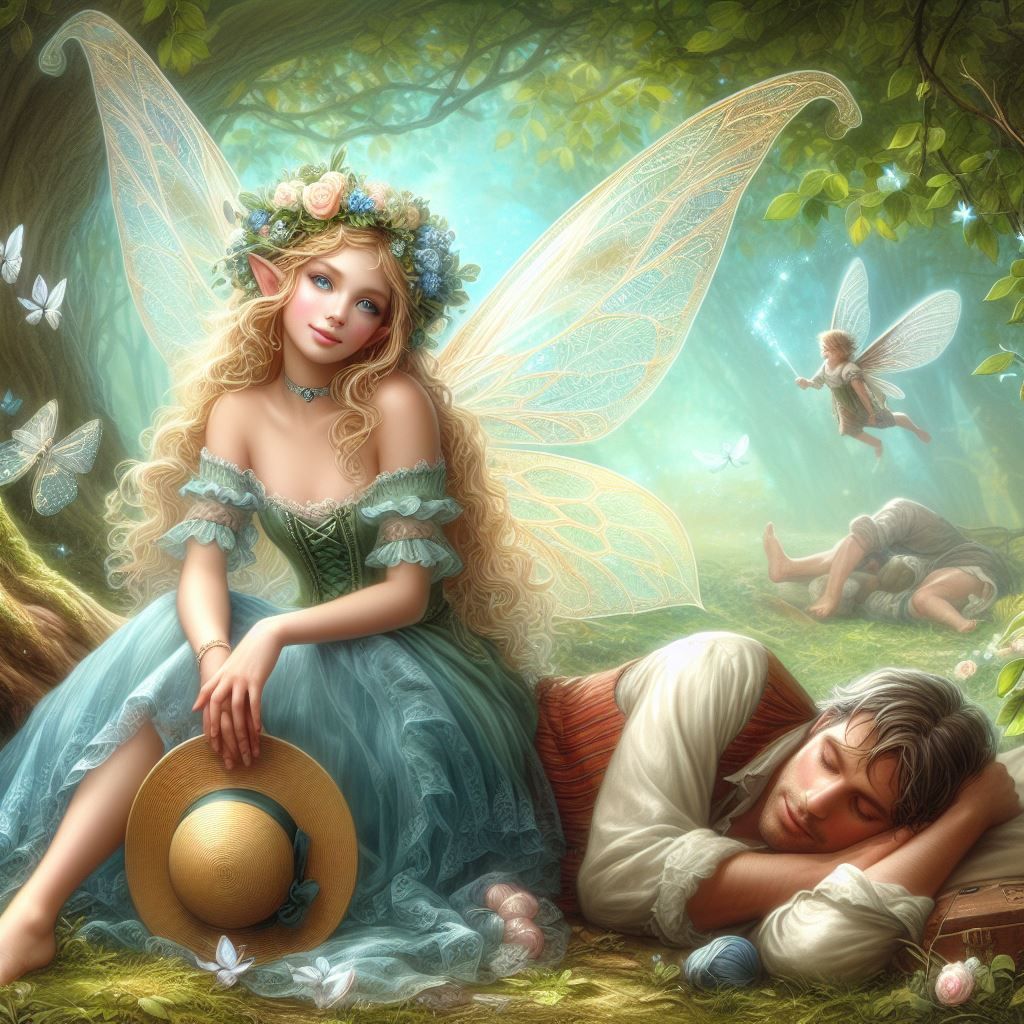 Hat thief fairy--caught in the act!