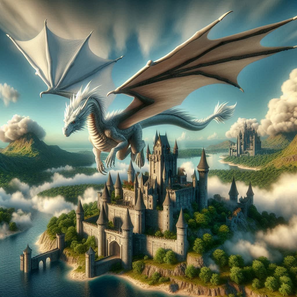 medieval-styled artwork with a noble-kind dragon to give it ...