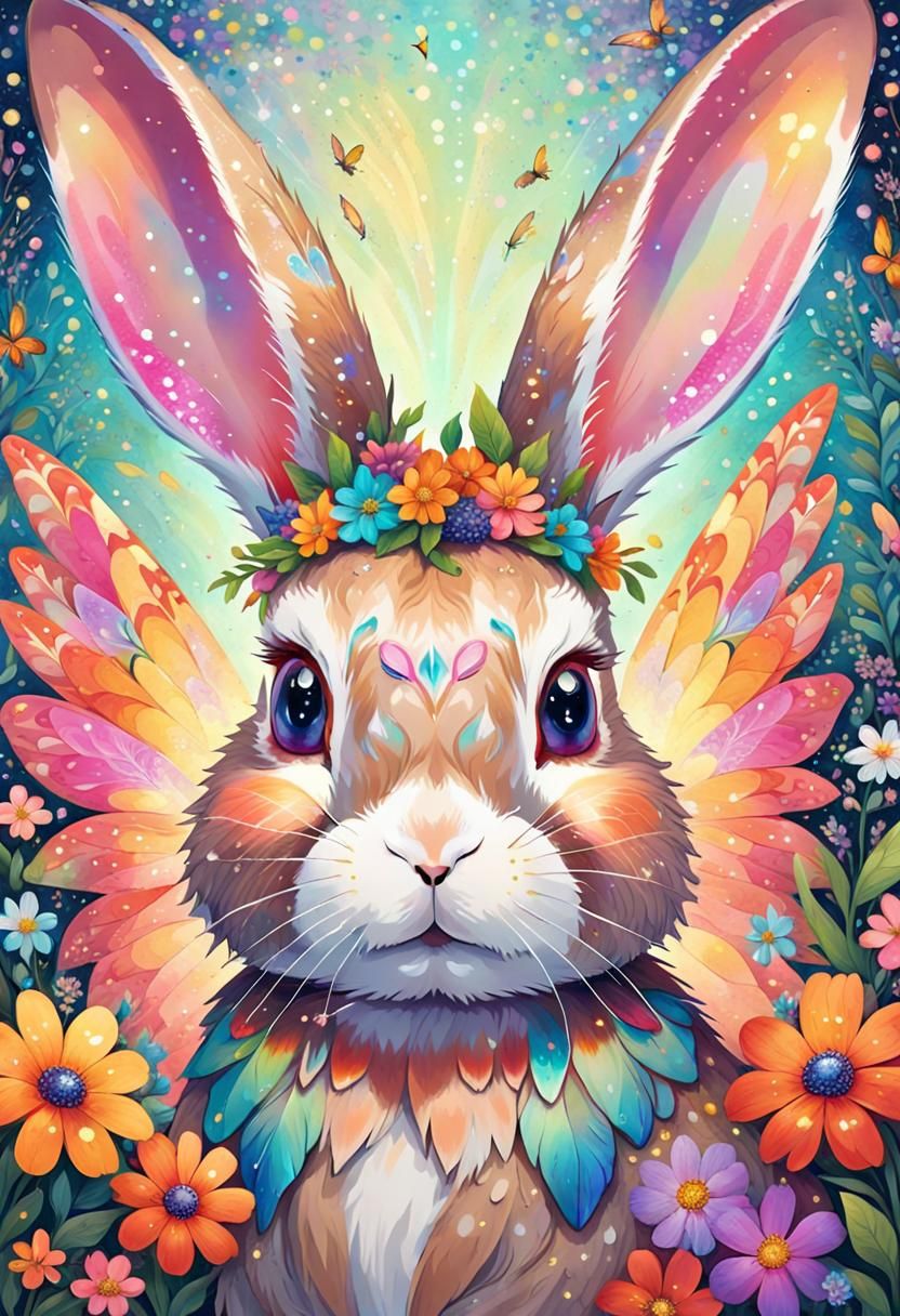 Flower Rabbit (Blue Pencil XL)