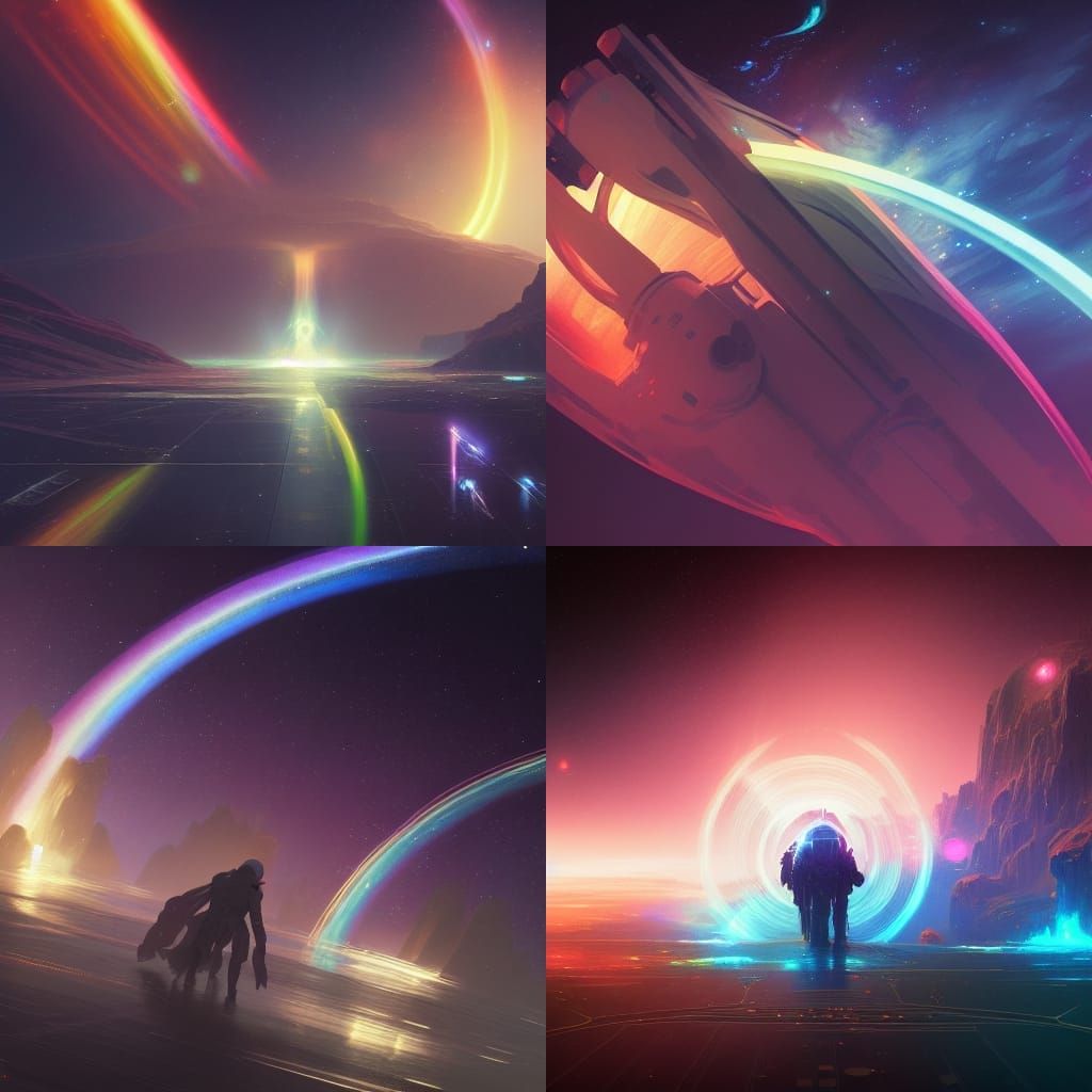 walking on rainbows - AI Generated Artwork - NightCafe Creator
