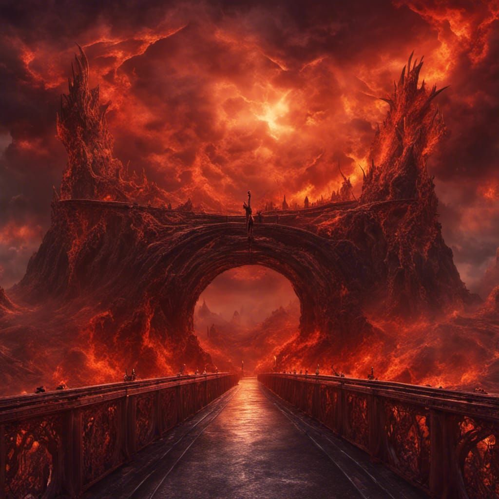 Bridge to hell. - AI Generated Artwork - NightCafe Creator