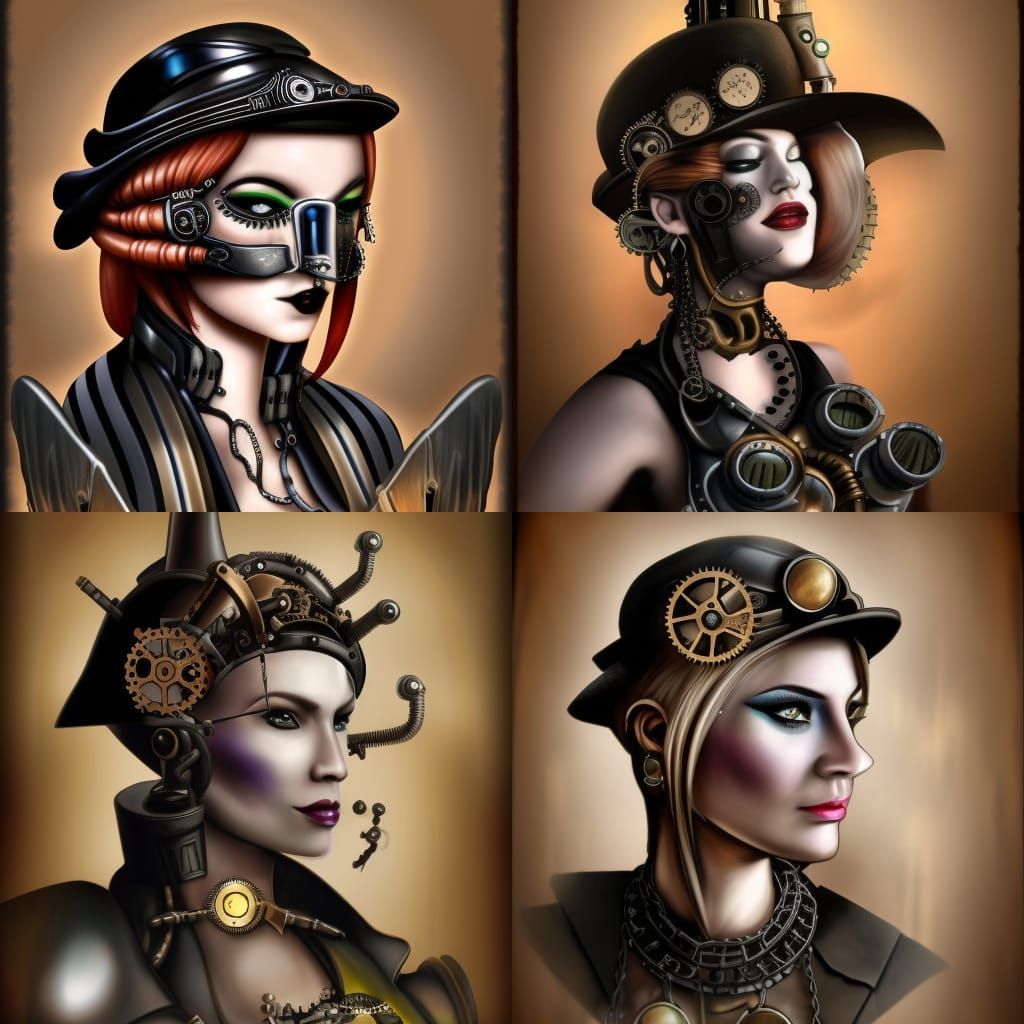 Steampunk Borg Queen Portrait Ai Generated Artwork Nightcafe Creator