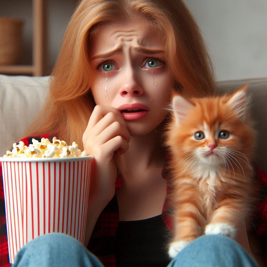 Hannah and pumpkin movie time!