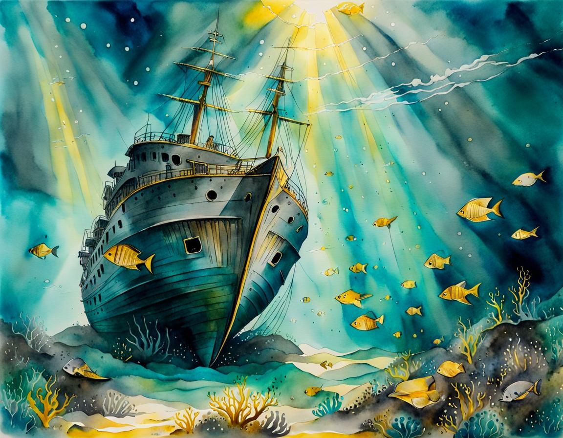 Curious Fish 🐠 Came to See the Ship   by @Melanie Rhoades 