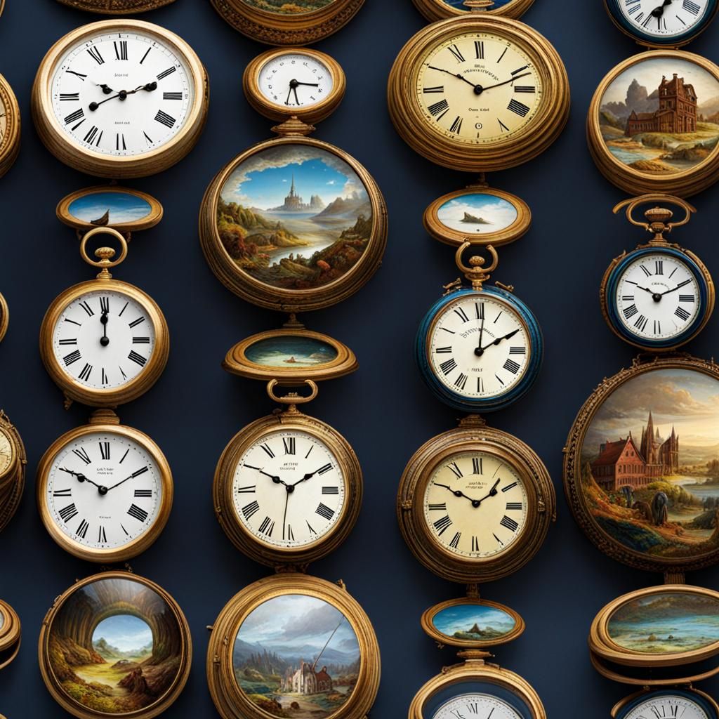 A land of melting clocks AI Generated Artwork NightCafe Creator